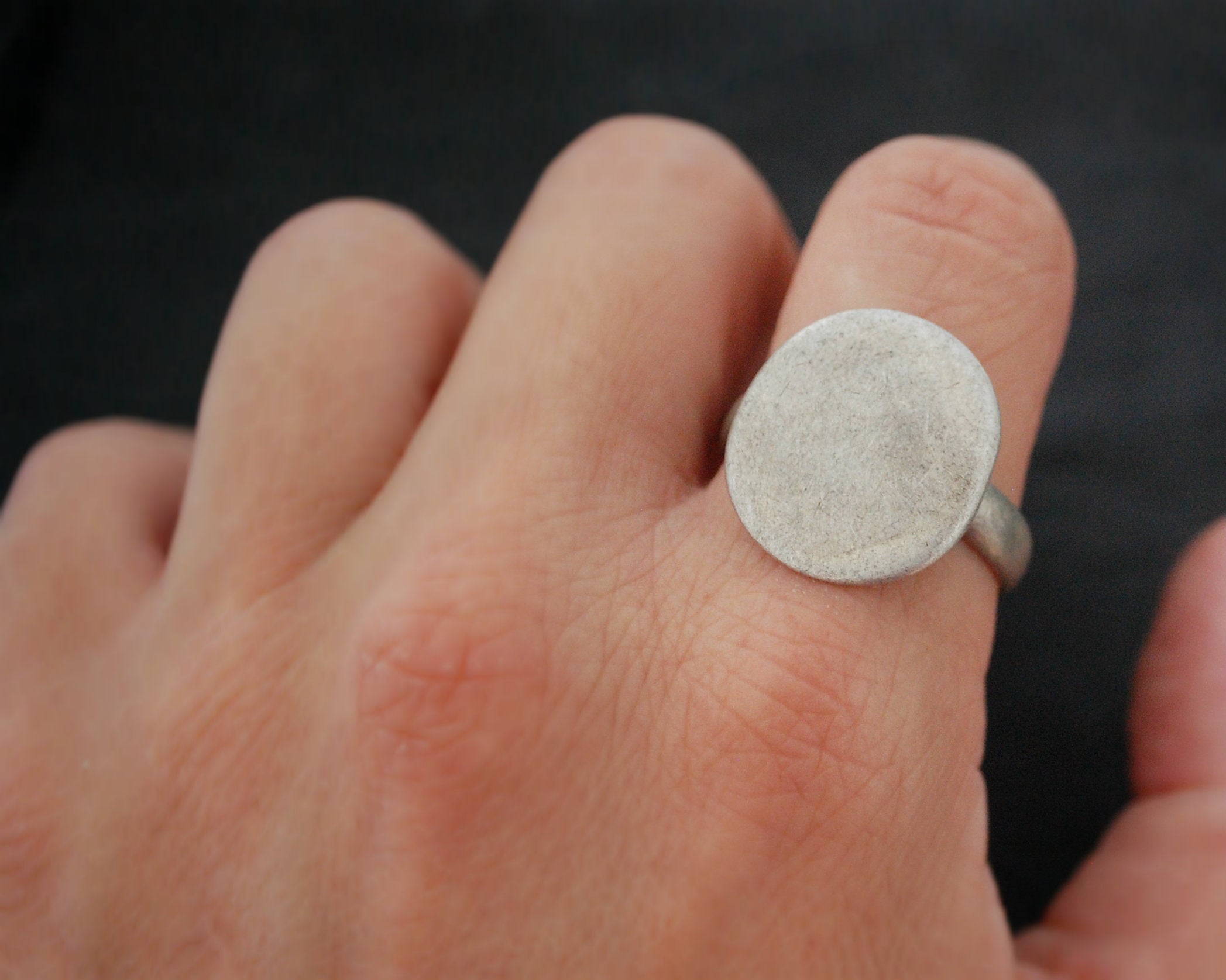 Old Tribal Indian Coin Ring - Size 10.5