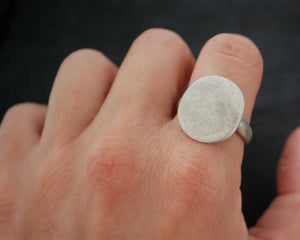 Old Tribal Indian Coin Ring - Size 10.5