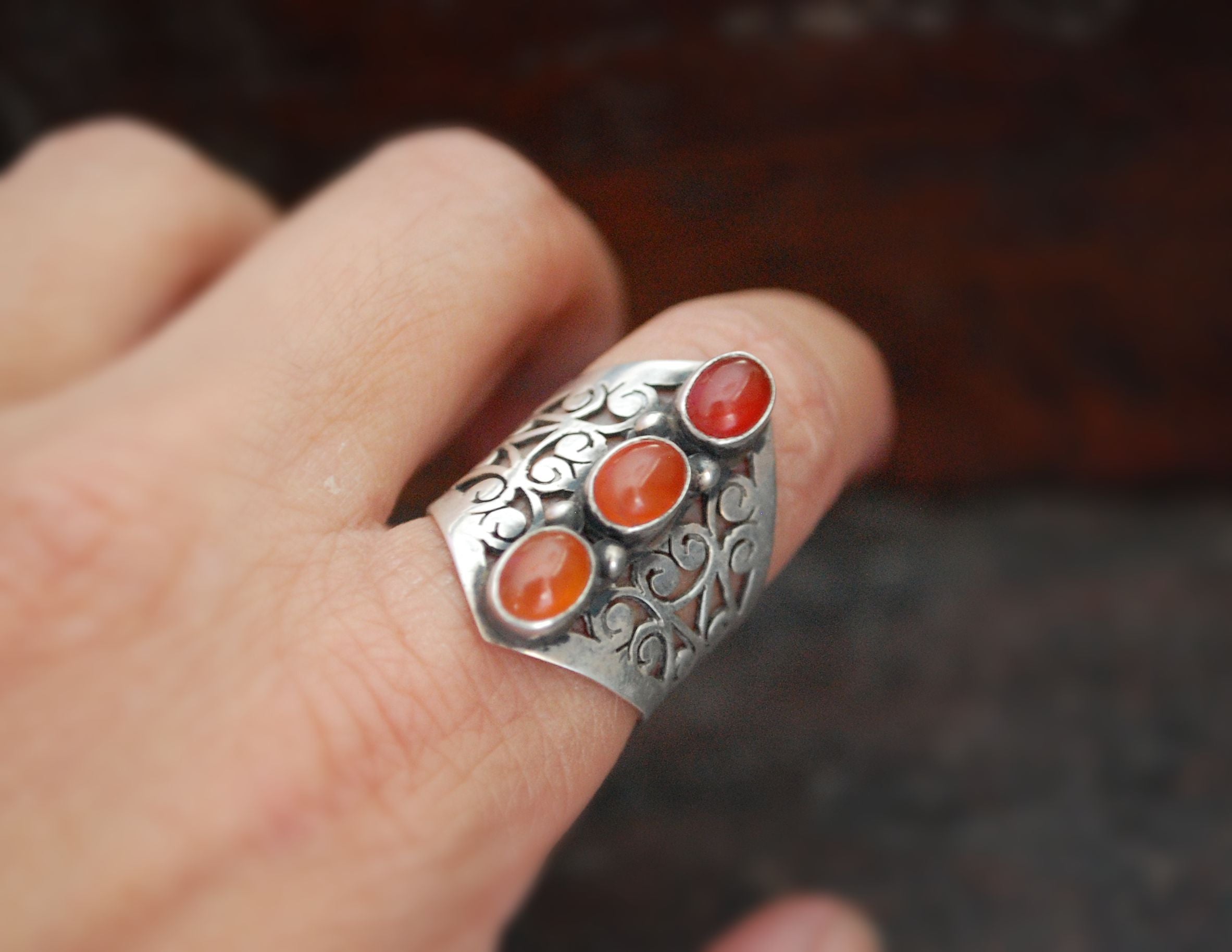 Indian Carnelian Ring - Size 8