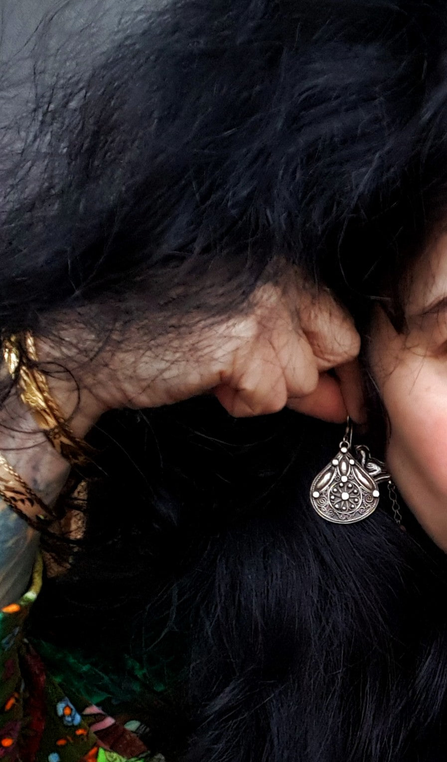 Vintage Indian Silver Earrings
