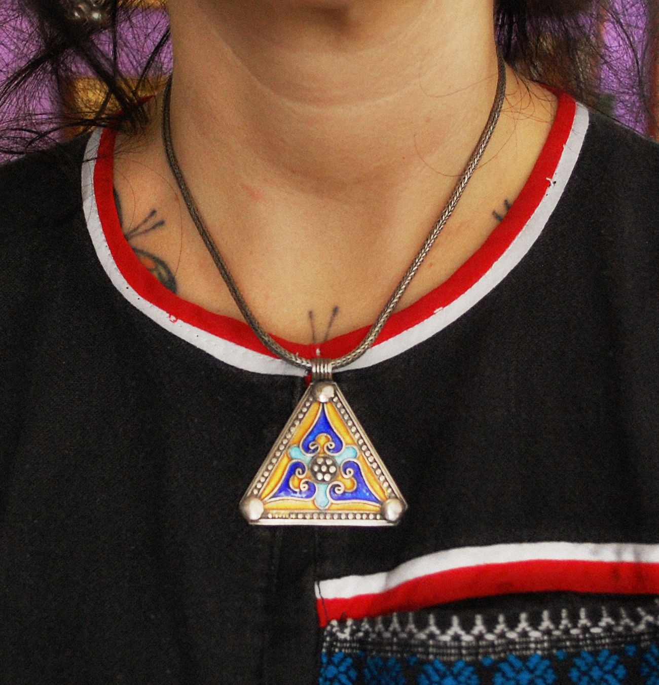 Berber Enamel Pendant