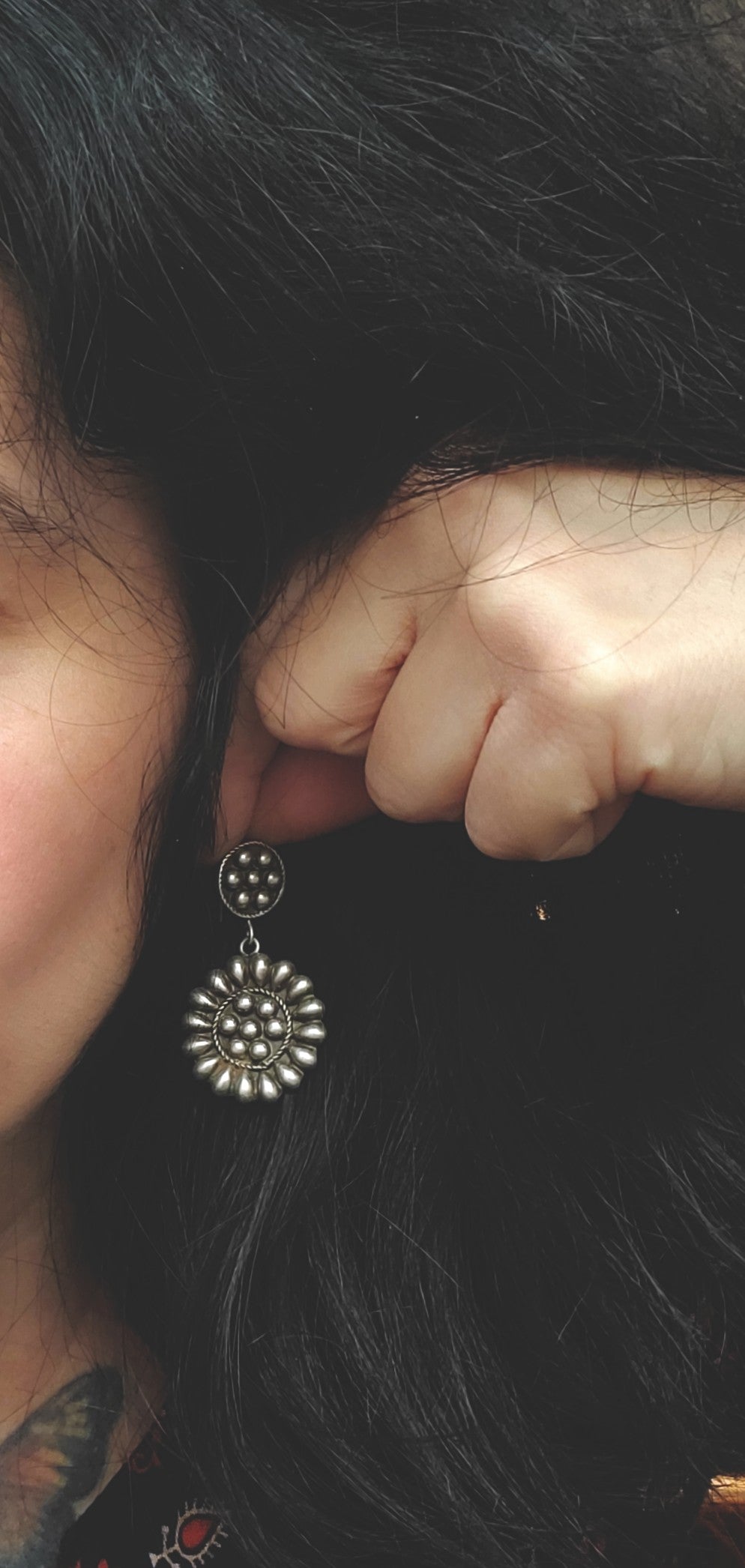 Rajasthani Flower Dangle Earrings