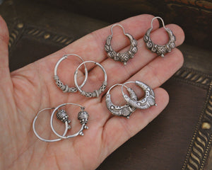Ethnic Hoop Earrings - Small - Set of Four