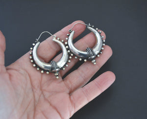 Ethnic Spike Hoop Earrings - LARGE