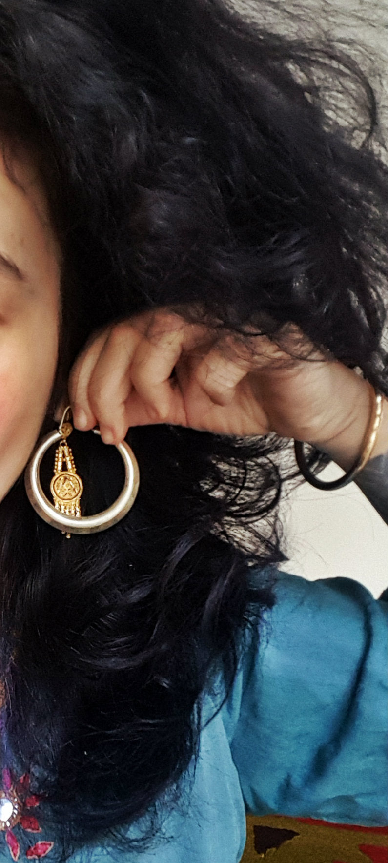 Huge Sterling Silver Hoop Earrings - XLARGE
