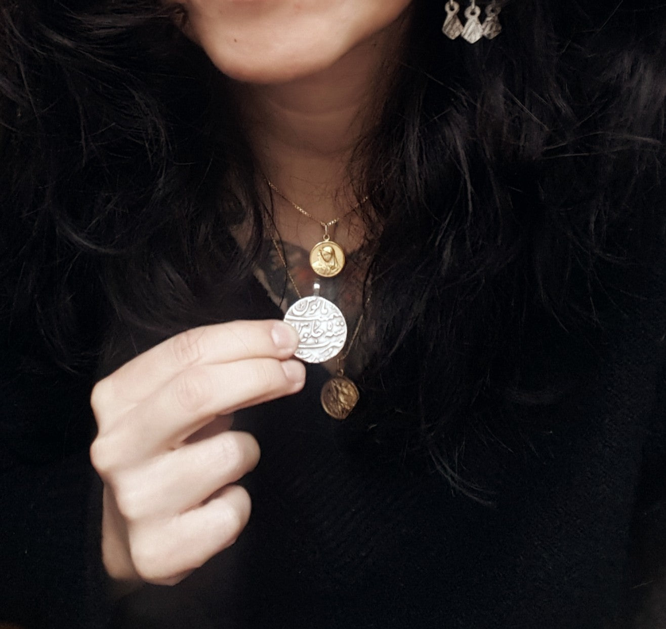 Antique Indian Mughal Coin Pendant
