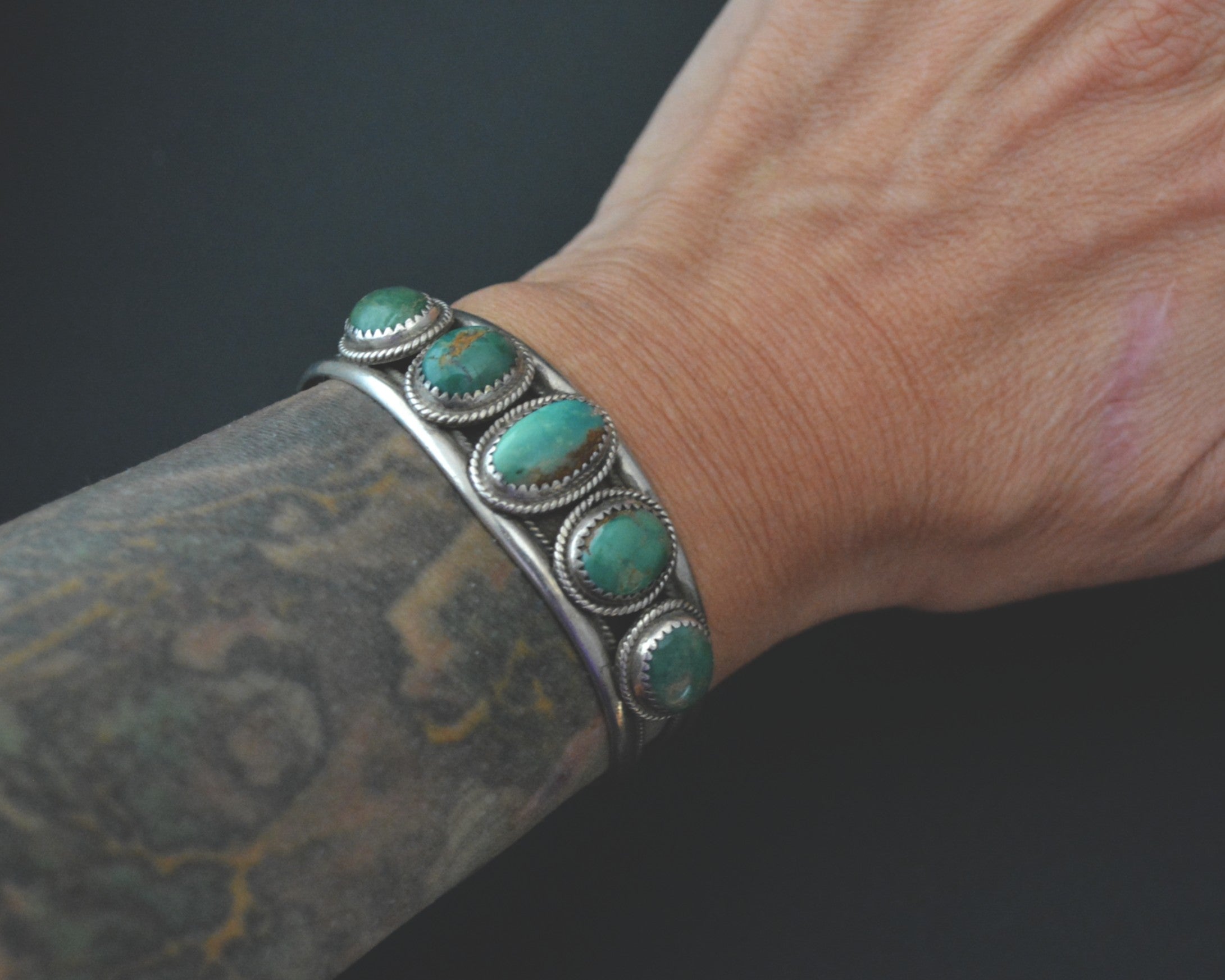 Navajo Turquoise Cuff Bracelet - Native American Turquoise Bracelet
