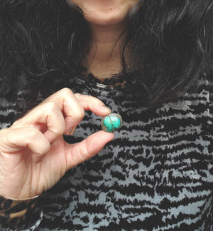 Reserved for S. - Old Tibetan Turquoise Bead Pendant