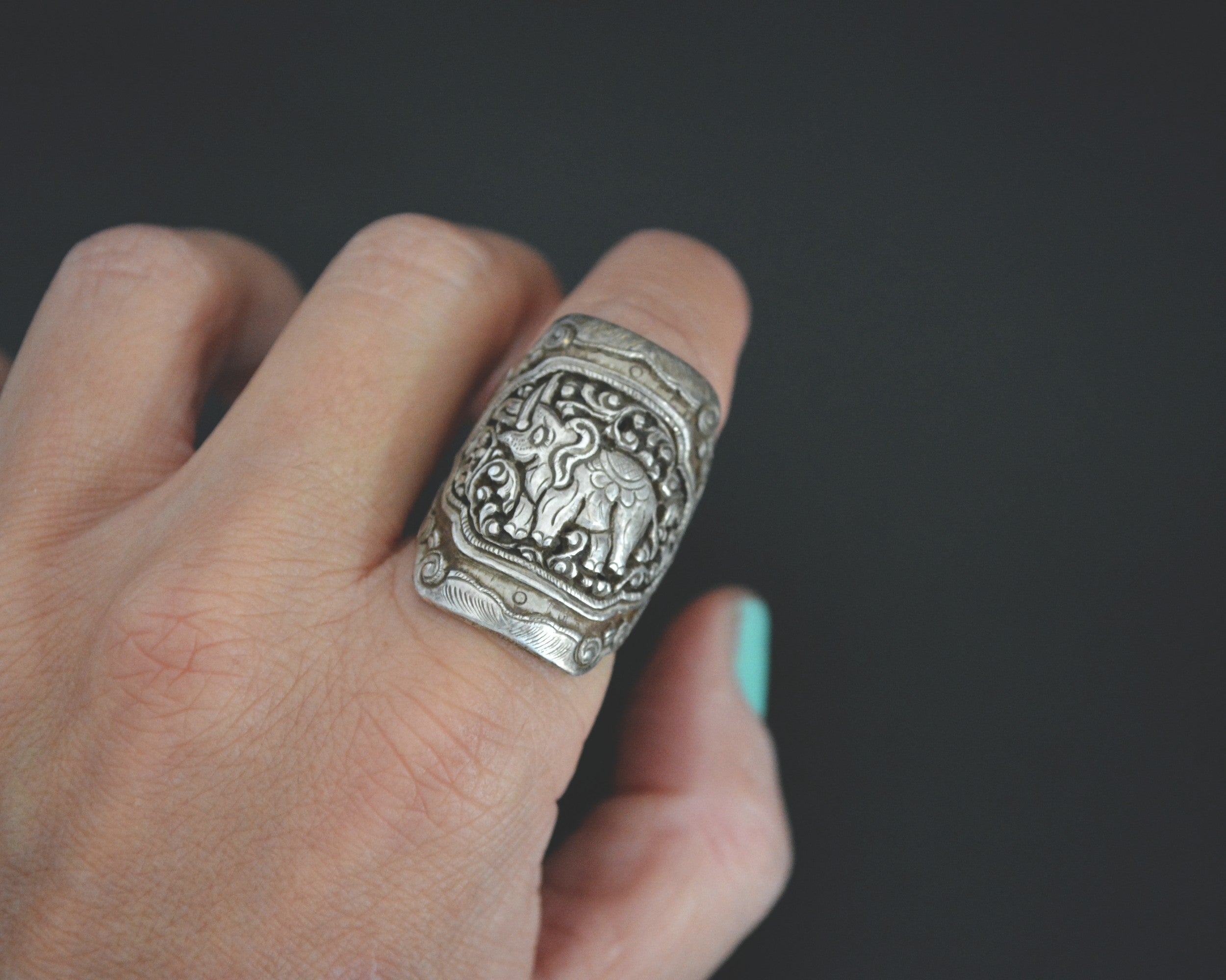 Nepali Tibetan Elephant Ring - Size 6.5