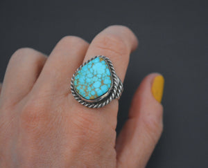 Native American Navajo Turquoise Ring - Size 9.5