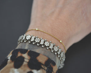 Rajasthani Silver Flower Link Bracelet
