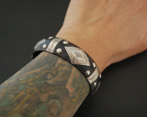 Tuareg Silver Cuff Bracelet with Engravings