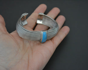 Native American Turquoise Wire Cuff Bracelet - SMALL - Flexible