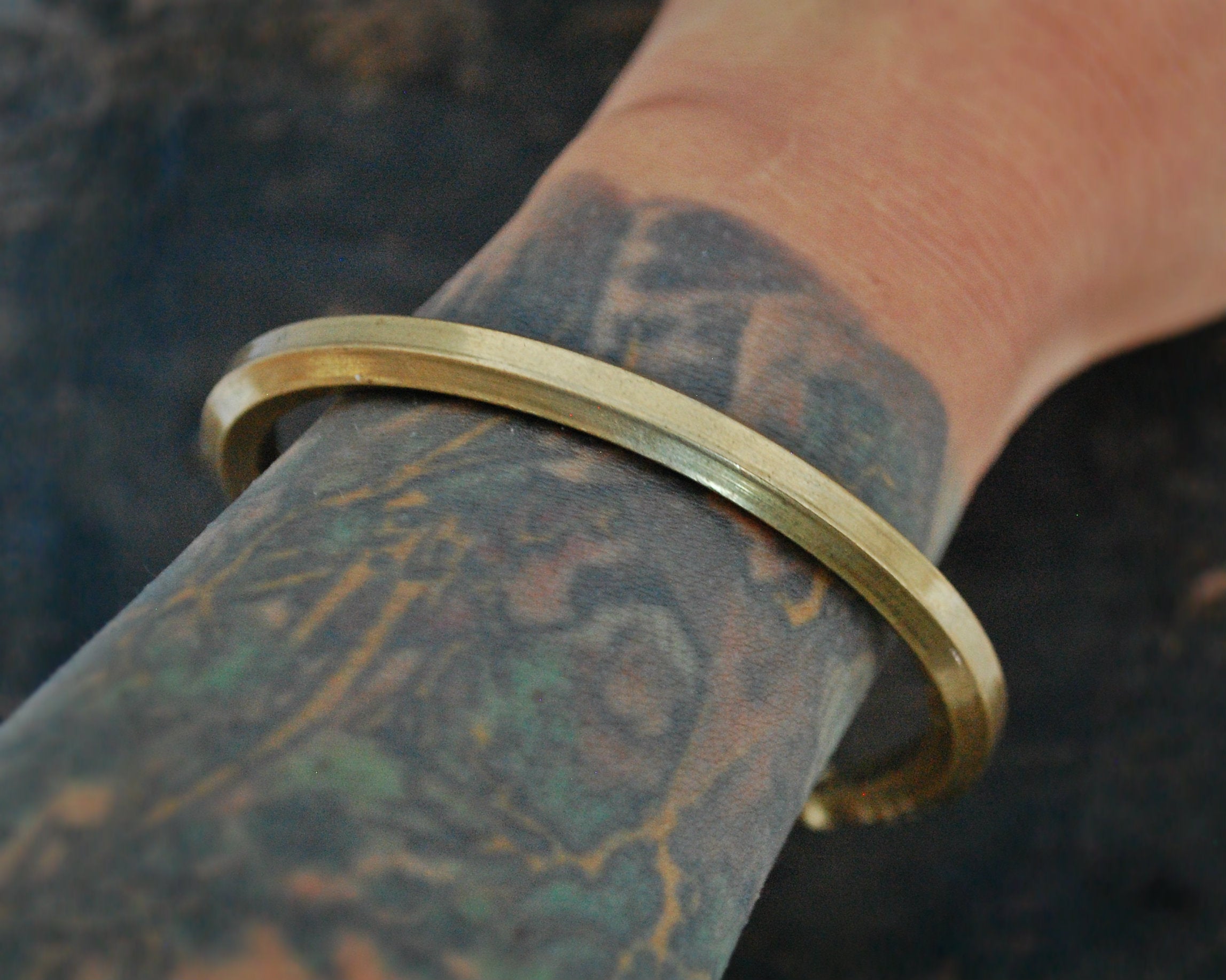 Nepali Brass Bracelet - LARGE