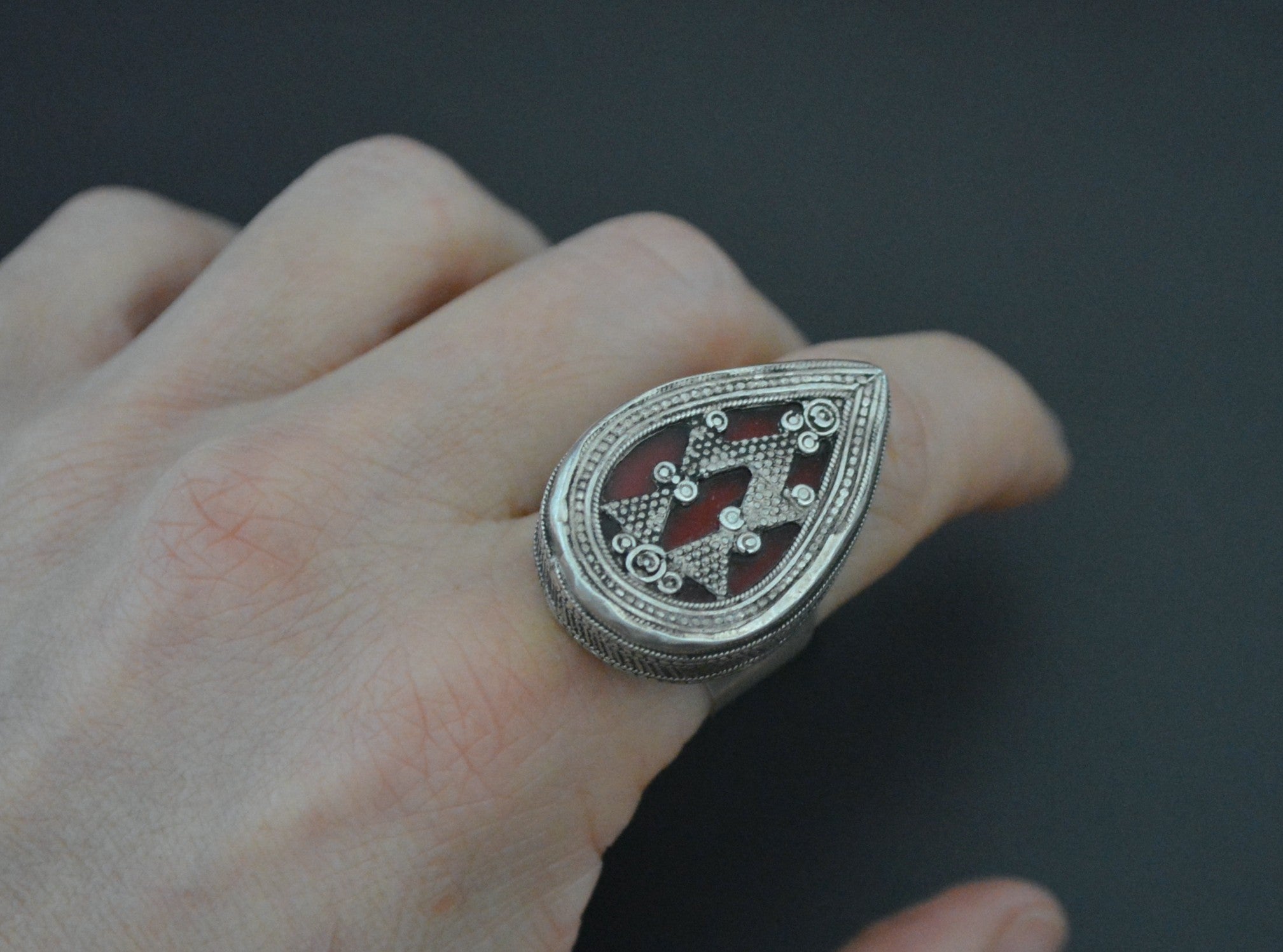 Kazakh Silver Ring - Size 9.5