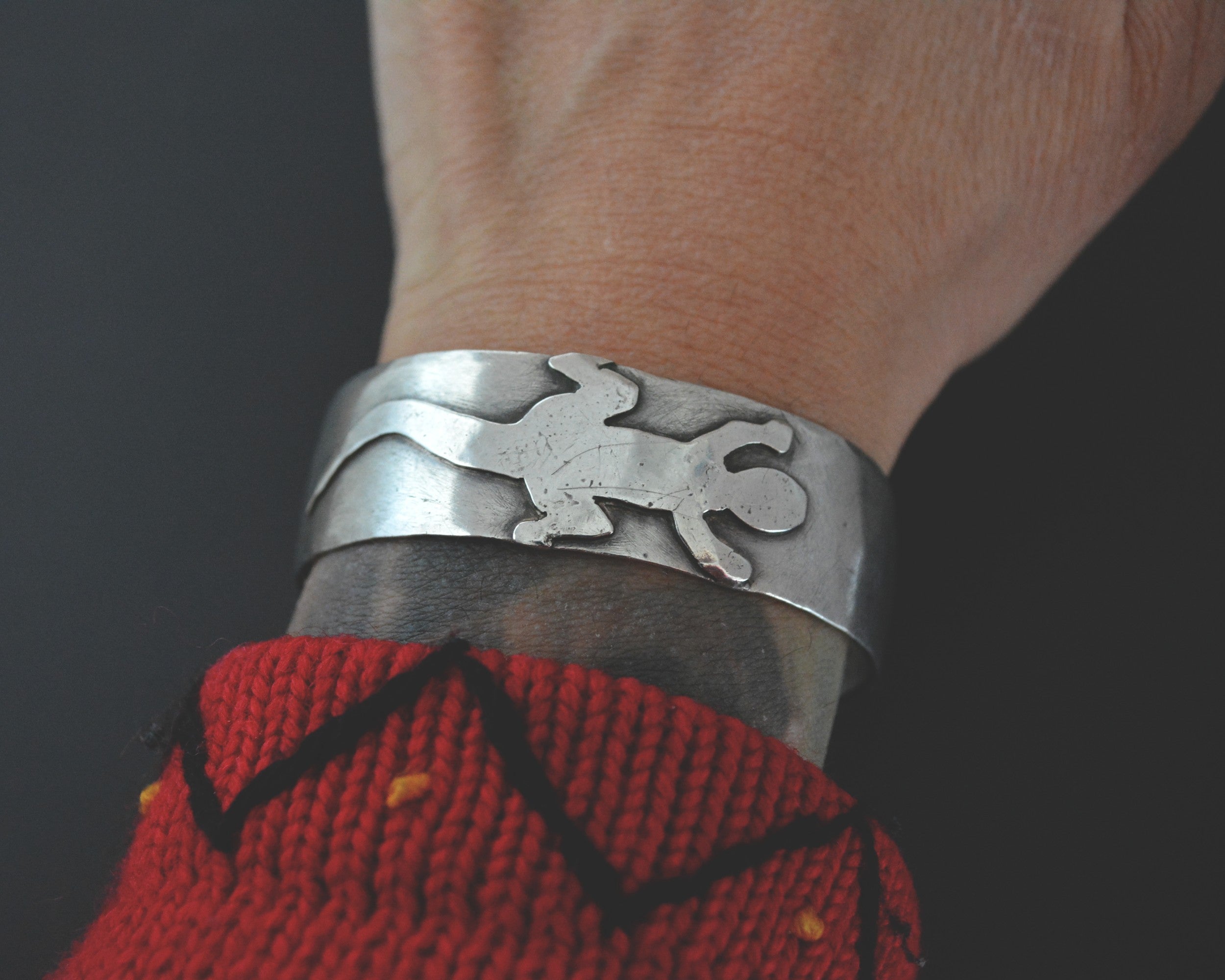 Native American Lizard Cuff Bracelet - Small Size