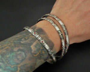 Berber Silver Enamel Bracelet - TRIO