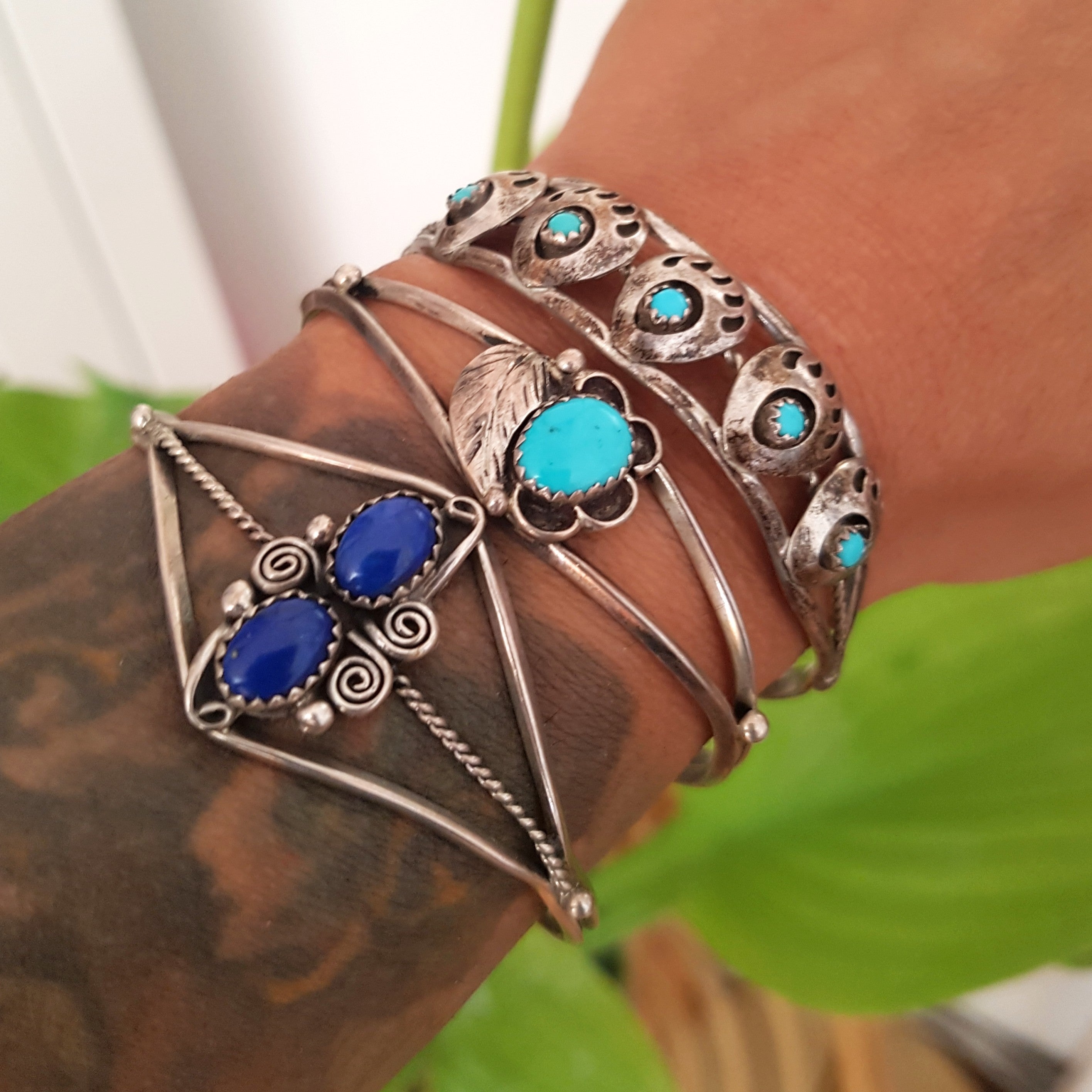 Set of 3 Navajo Cuff Bracelets - XXS