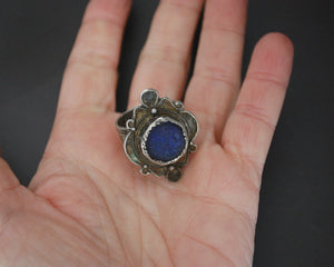 Berber Ring with Blue Stone - Size 8.5