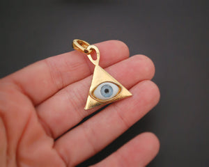 Magical Gilded Eye Amulet Pendant