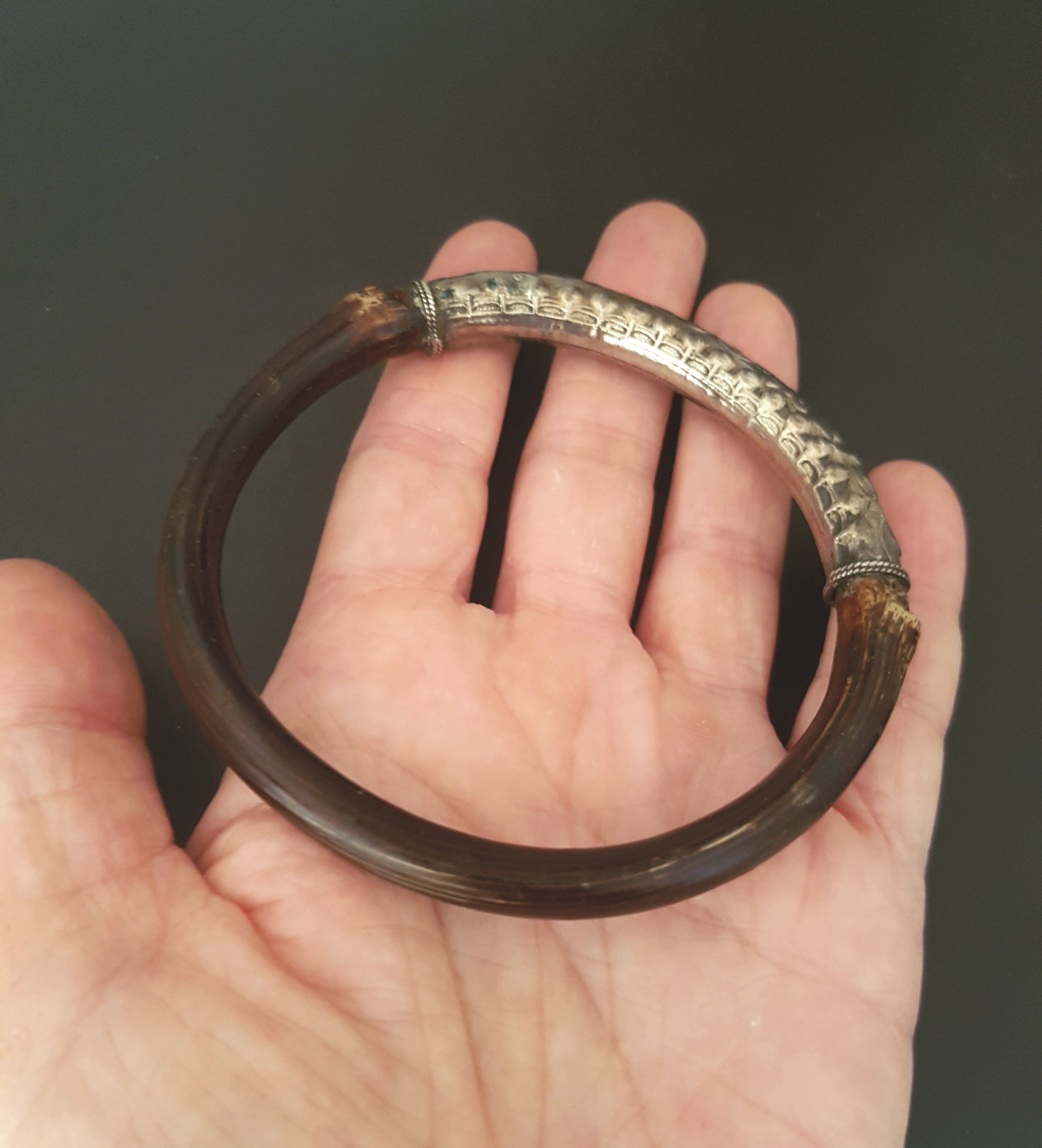 Chinese Bamboo Bracelet with Silver
