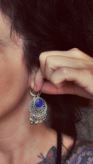 Ethnic Lapis Lazuli Earrings