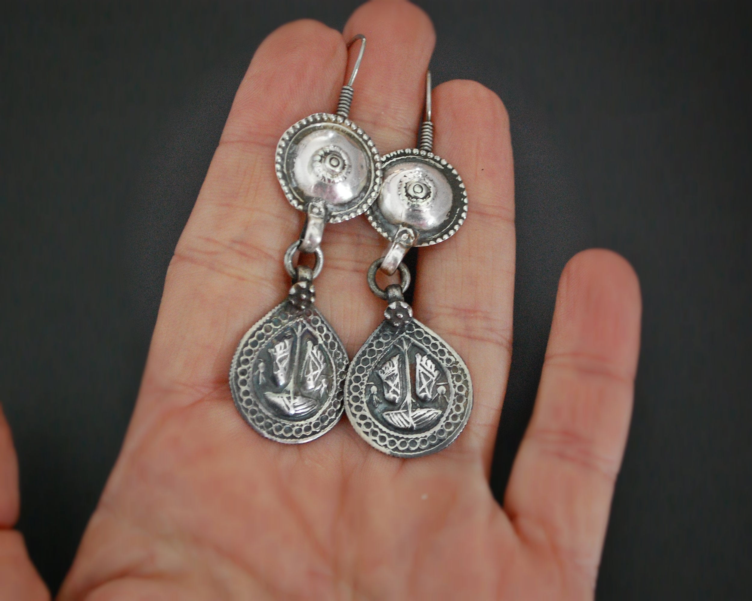 Hindu Charm Earrings Vishnu's Feet