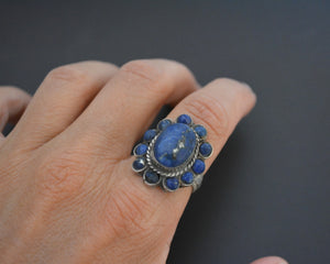 Ethnic Lapis Lazuli Ring from India - Size 8.5