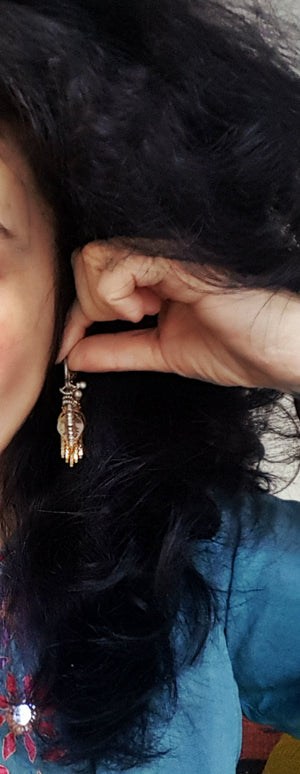 Rajasthani Tribal Silver Earrings