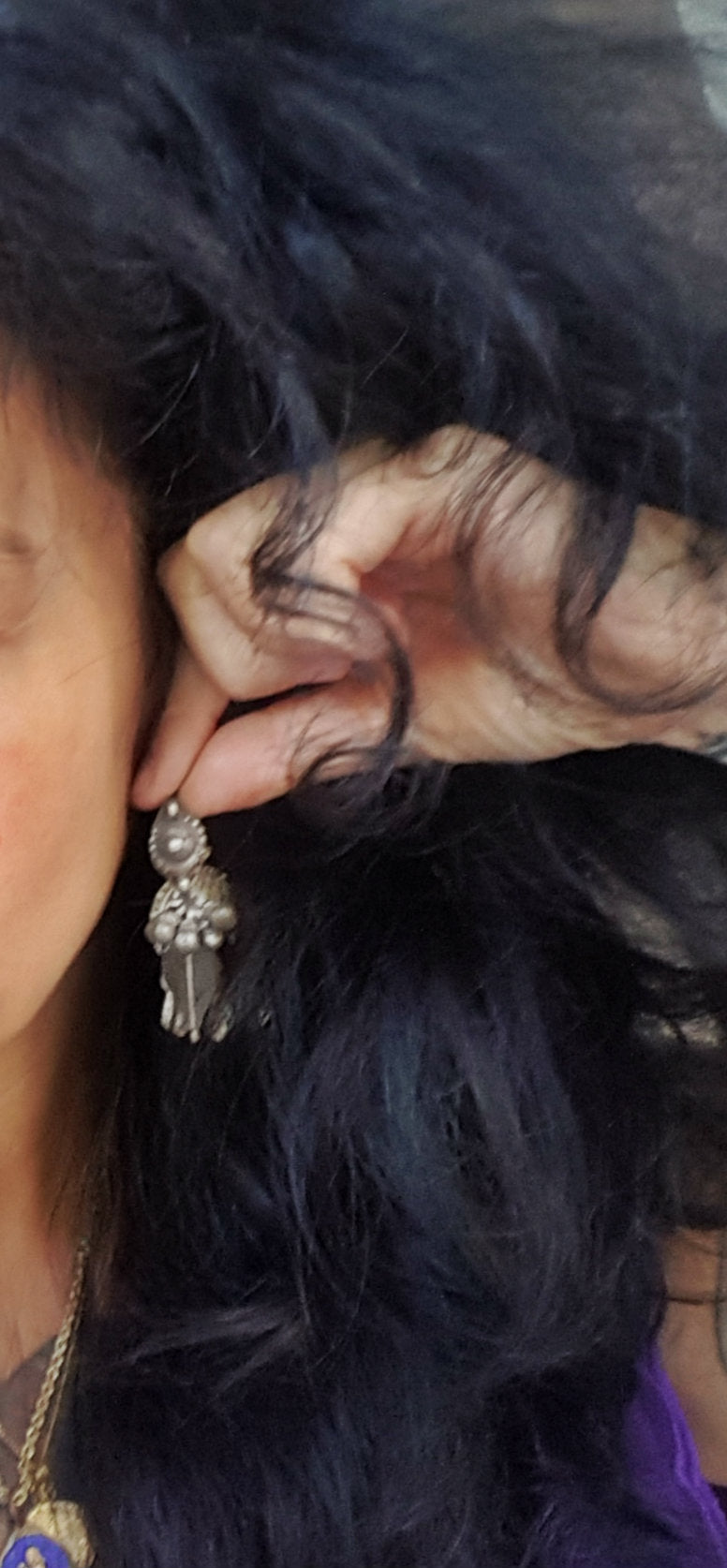 Old Rajasthani Silver Earrings