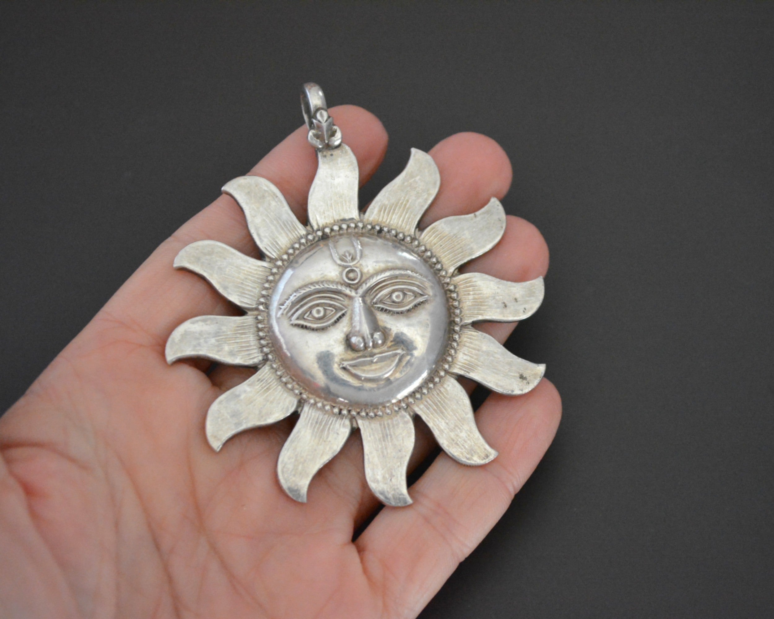 Surya Sun Gold Pendant from India