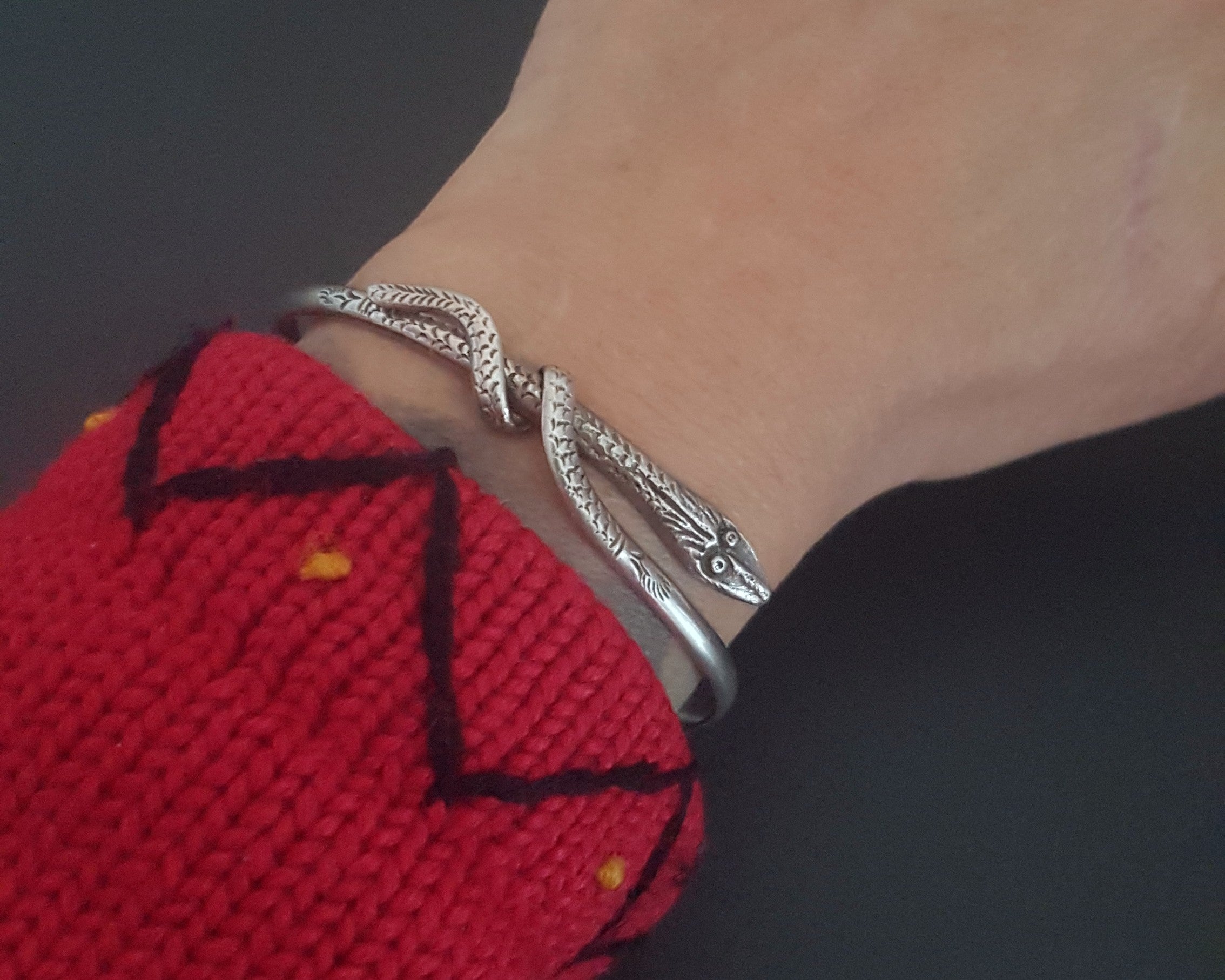 Vintage Sterling Snake Bracelet - SMALL/MEDIUM