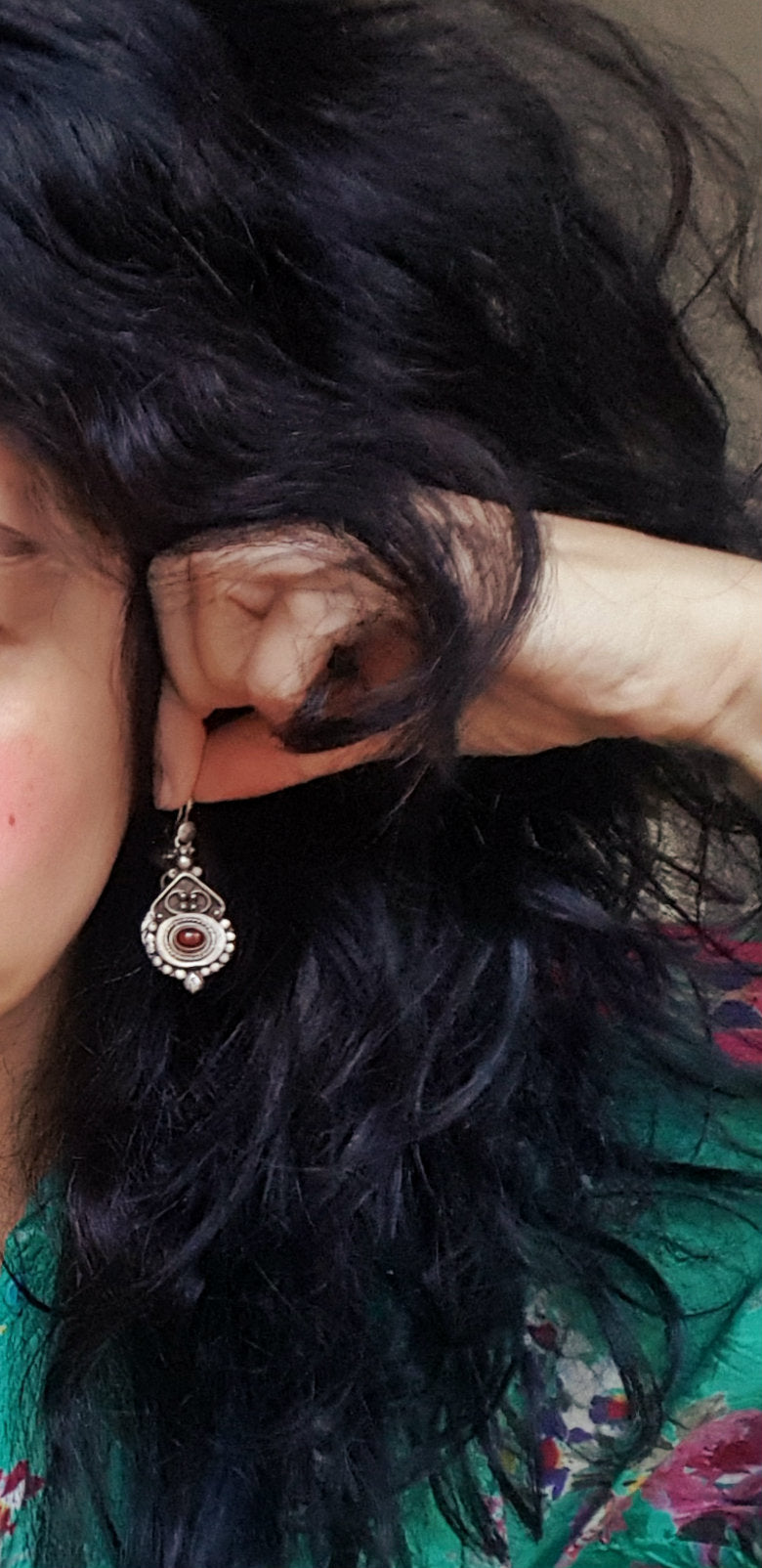 Ethnic Carnelian Earrings from India
