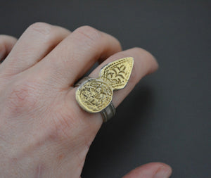 Antique Omani Gilded Silver Ring - Size 10