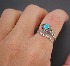 Dragon Turquoise Ring from Bali - Size 7 and Adjustable