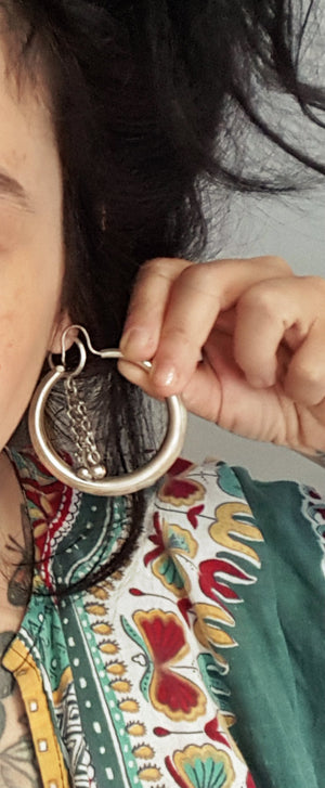 Huge Ethnic Hoop Earrings - XLARGE