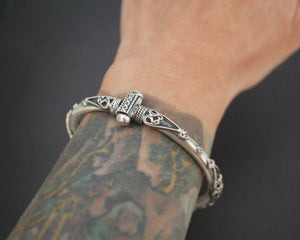 Indian Hinged Silver Bracelet