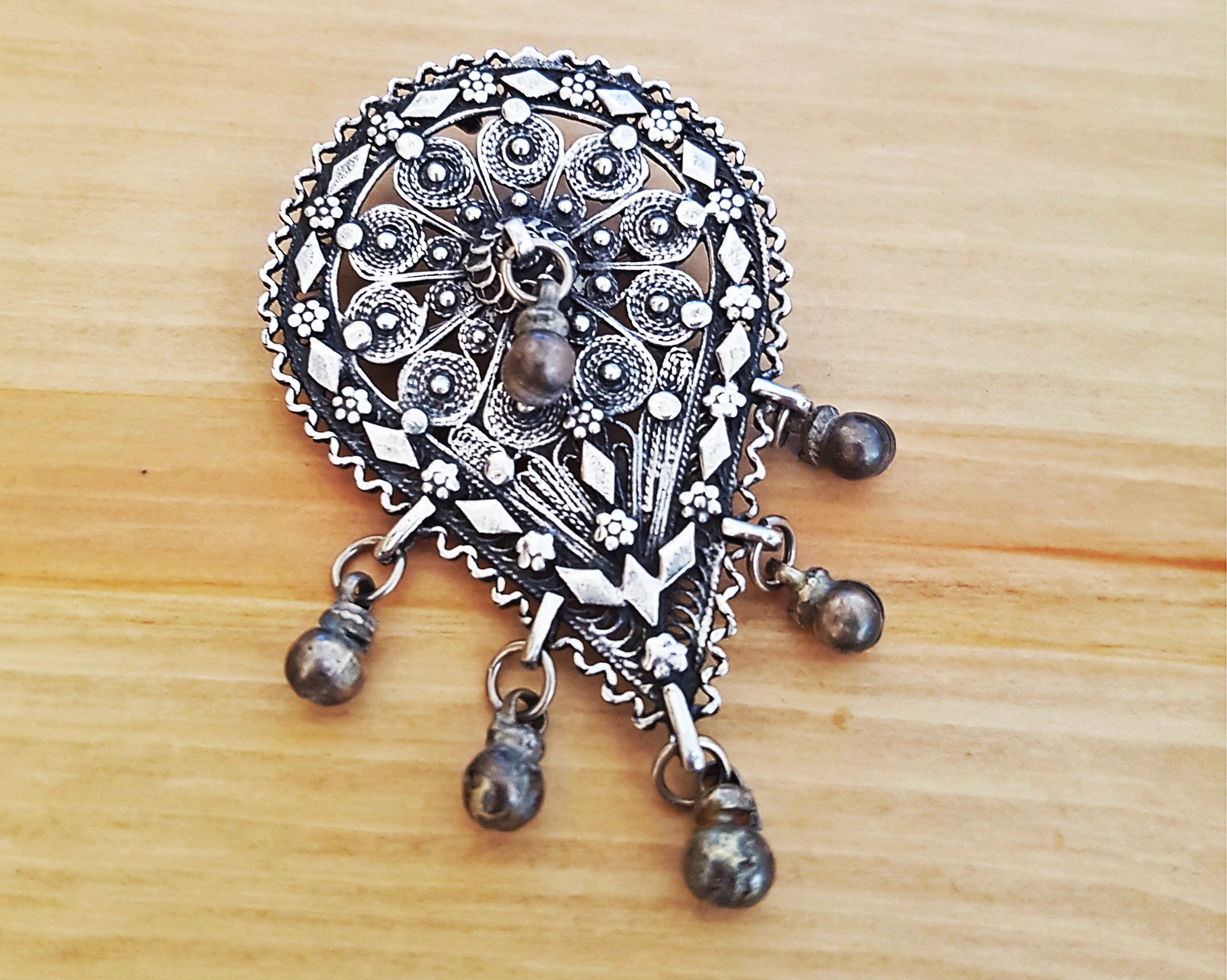 Yemeni Filigree Pendant Brooch