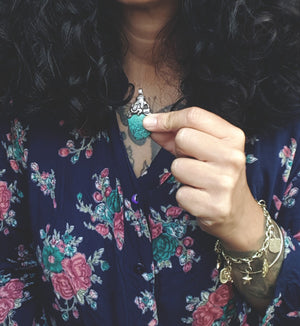 Nepali Turquoise Dragon Pendant