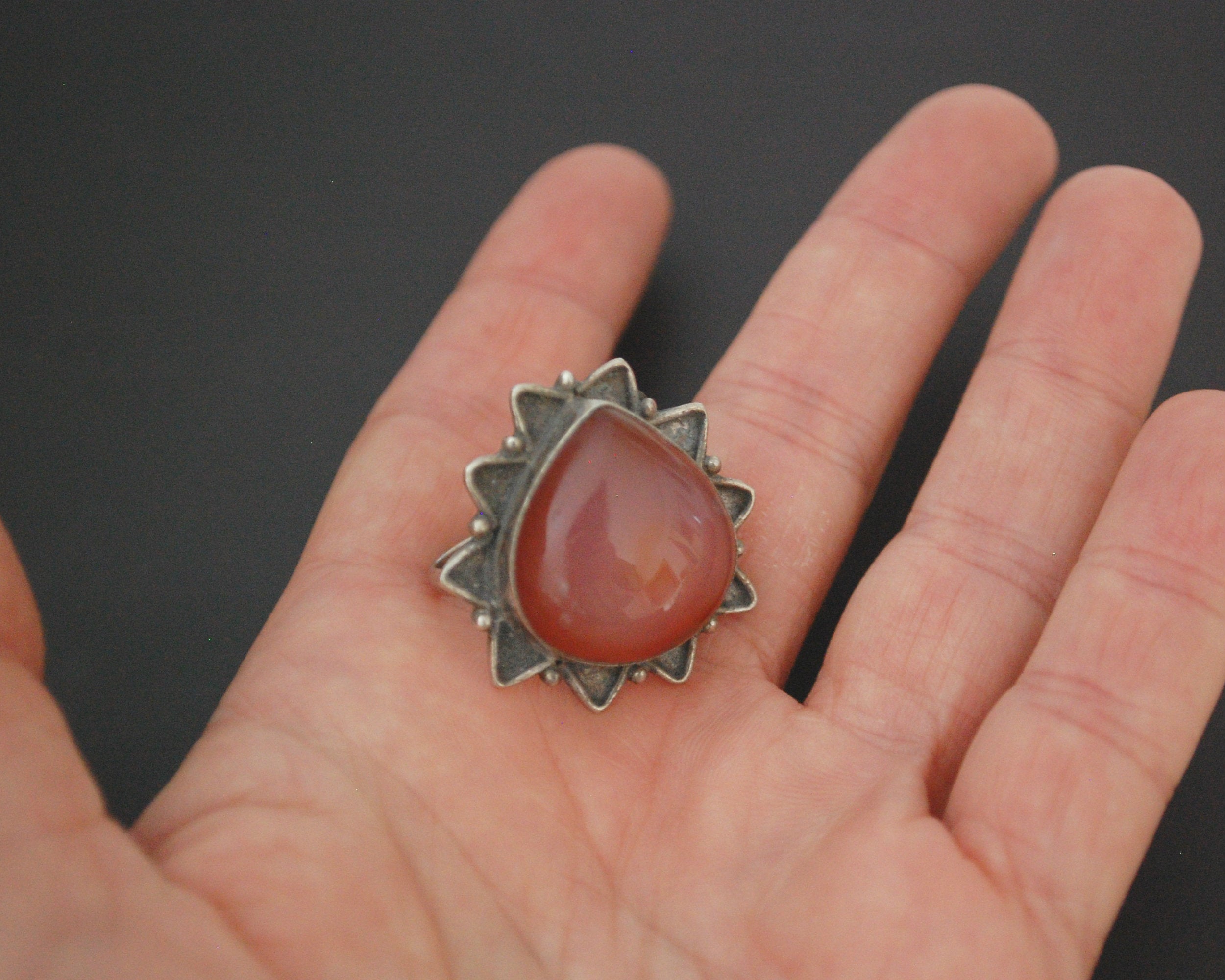 Indian Agate Ring - Size 7.5