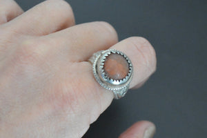 Middle Eastern Carnelian Silver Ring - Size 6.75