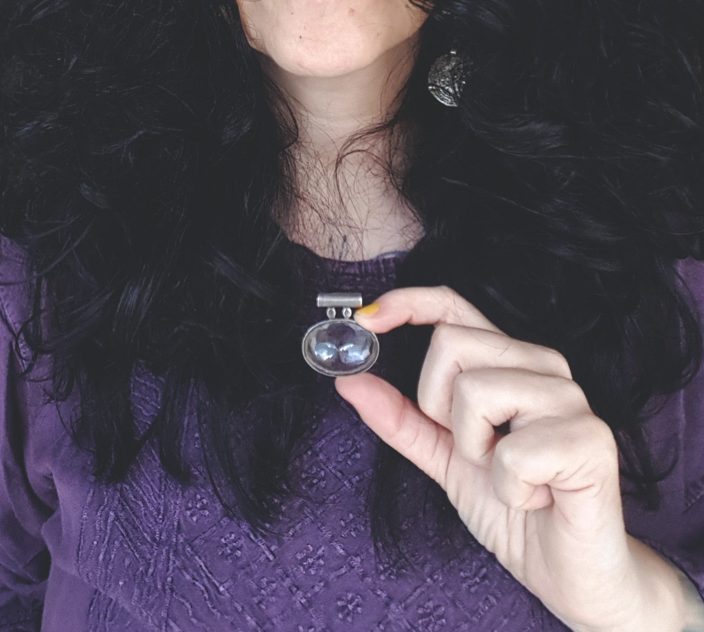 Crystal Quartz Pendant on Sterling Silver Setting