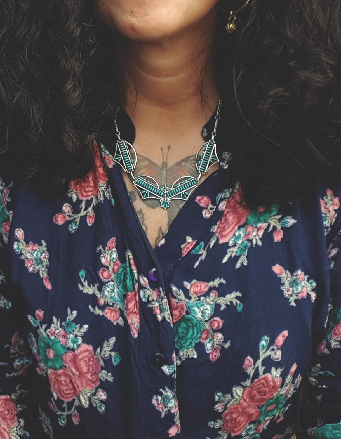 Zuni Turquoise Needlepoint Necklace