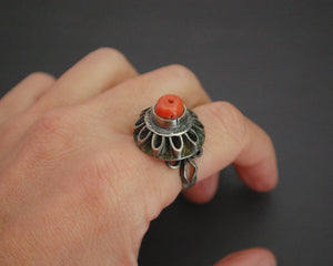 Old Coral Ring - Size 8