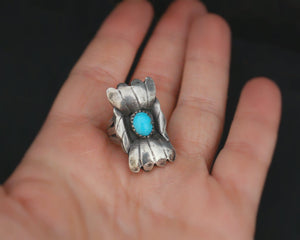 Native American Turquoise Ring - Size 7.5