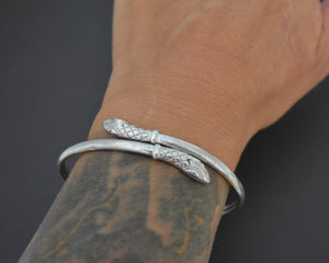 Reserved for L. Vintage Silver Snake Bracelet Adjustable