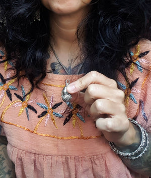 Old Rajasthani Silver Amulet Pendant