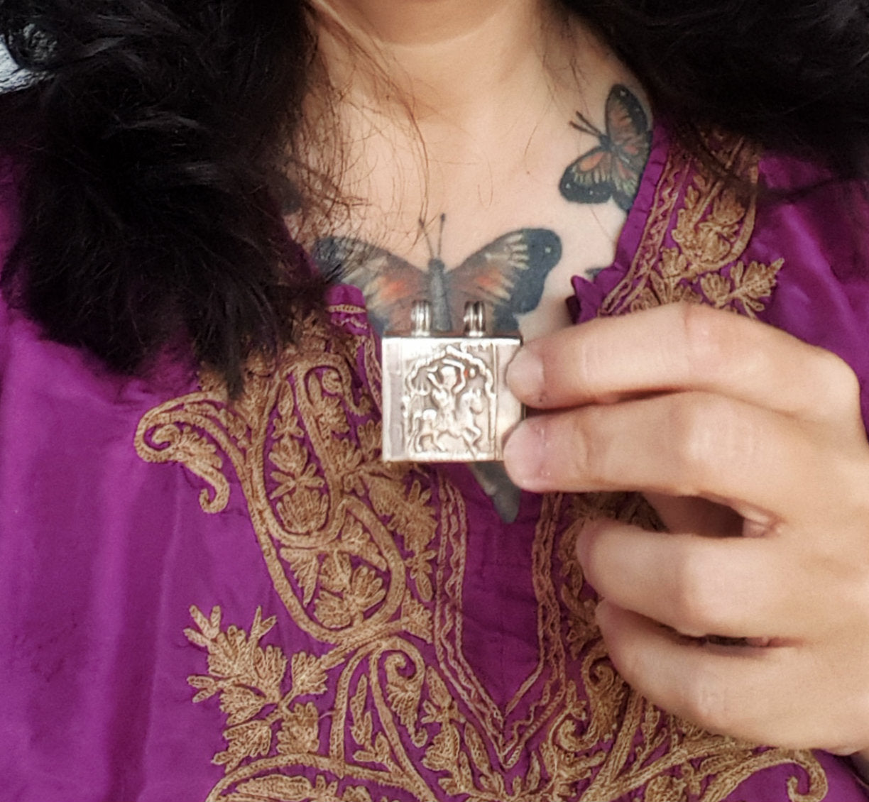 Hindu Amulet Box Pendant Durga