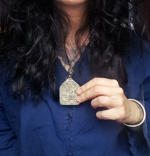 Egyptian Siwa Pendant with Carved Lotus - Timiznaqt