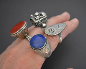 Bold Afghani Lapis Lazuli Ring - Size 8.5